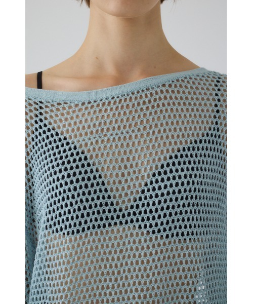 RIM.ARK(リムアーク)の「See through long sleeve tops シースルーロングスリーブトップス(ニット/セーター・レディース・ネイビー/ライトブルー/ブラック・FREE)」の6枚目の写真