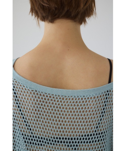 RIM.ARK(リムアーク)の「See through long sleeve tops シースルーロングスリーブトップス(ニット/セーター・レディース・ネイビー/ライトブルー/ブラック・FREE)」の7枚目の写真