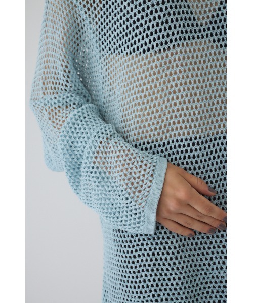 RIM.ARK(リムアーク)の「See through long sleeve tops シースルーロングスリーブトップス(ニット/セーター・レディース・ネイビー/ライトブルー/ブラック・FREE)」の8枚目の写真