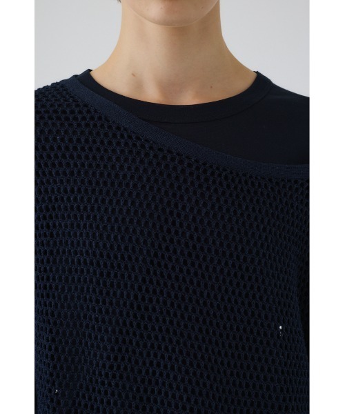 RIM.ARK(リムアーク)の「See through long sleeve tops シースルーロングスリーブトップス(ニット/セーター・レディース・ネイビー/ライトブルー/ブラック・FREE)」の9枚目の写真