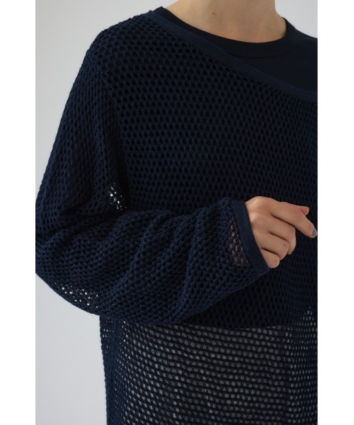RIM.ARK(リムアーク)の「See through long sleeve tops シースルーロングスリーブトップス(ニット/セーター・レディース・ネイビー/ライトブルー/ブラック・FREE)」の11枚目の写真