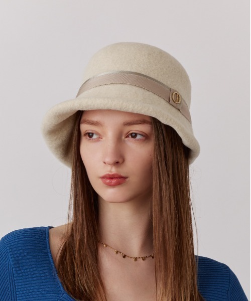 Chapeau d' O（シャポードオー）の「Chapeau d' O  Basque Breton / シャポードオー（ハット・レディース・ブラック/ホワイト/ベージュ・S(56cm)/M/57.5cm）」の2枚目の写真