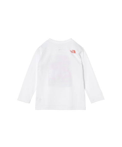 THE NORTH FACE（ザノースフェイス）の「THE NORTH FACE T L/S Shiretoko Toko Tee NTT82530ST（Tシャツ/カットソー・キッズ・ホワイト/グレー/チャコールグレー・120/100/110）」の4枚目の写真