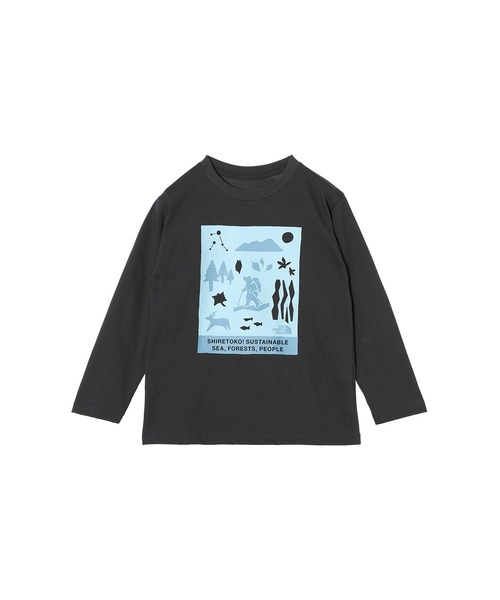 THE NORTH FACE（ザノースフェイス）の「THE NORTH FACE T L/S Shiretoko Toko Tee NTT82530ST（Tシャツ/カットソー・キッズ・ホワイト/グレー/チャコールグレー・120/100/110）」の11枚目の写真