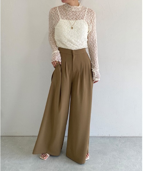 ECLAM(クラム)の「ストレッチレースロンT(Tシャツ/カットソー・レディース・アイボリー/ブラック・M)」の22枚目の写真