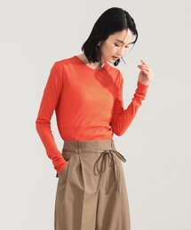 Demi-Luxe BEAMS | シアーコットン ロングスリーブT(Tシャツ/カットソー)