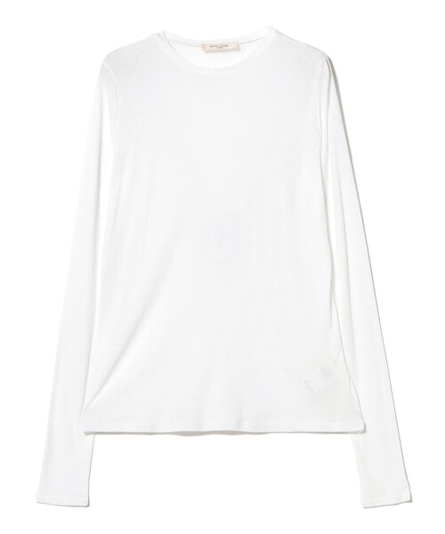 Demi-Luxe BEAMS(デミルクス ビームス)の「シアーコットン ロングスリーブT(Tシャツ/カットソー・レディース・チャコールグレー/ホワイト/オレンジ・ONE SIZE)」の17枚目の写真