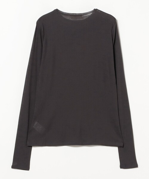 Demi-Luxe BEAMS(デミルクス ビームス)の「シアーコットン ロングスリーブT(Tシャツ/カットソー・レディース・チャコールグレー/ホワイト/オレンジ・ONE SIZE)」の21枚目の写真