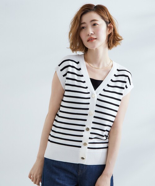 grove(グローブ)の「【2点SET】可愛く着まわせる!便利なニットベスト&スカートセット(セットアップ・レディース・ホワイト系5/ブルーグリーン/ブラック系4・02/03/01/04/05)」の5枚目の写真