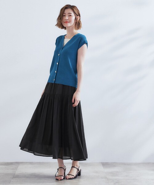 grove(グローブ)の「【2点SET】可愛く着まわせる!便利なニットベスト&スカートセット(セットアップ・レディース・ホワイト系5/ブルーグリーン/ブラック系4・02/03/01/04/05)」の11枚目の写真