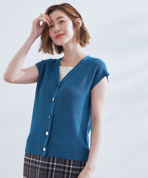 grove(グローブ)の「【2点SET】可愛く着まわせる!便利なニットベスト&スカートセット(セットアップ・レディース・ホワイト系5/ブルーグリーン/ブラック系4・02/03/01/04/05)」の14枚目の写真