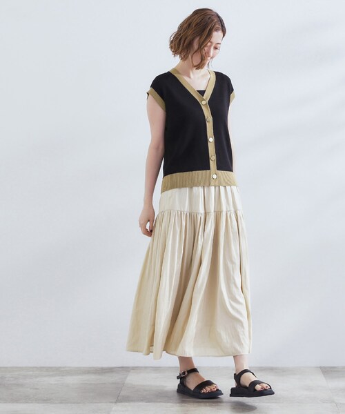 grove(グローブ)の「【2点SET】可愛く着まわせる!便利なニットベスト&スカートセット(セットアップ・レディース・ホワイト系5/ブルーグリーン/ブラック系4・02/03/01/04/05)」の19枚目の写真