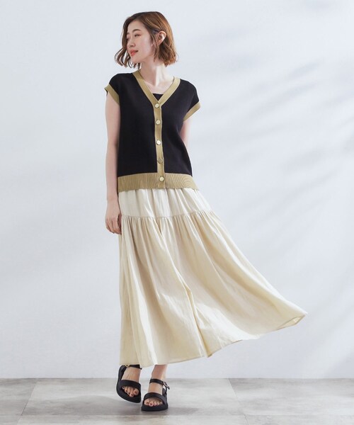 grove(グローブ)の「【2点SET】可愛く着まわせる!便利なニットベスト&スカートセット(セットアップ・レディース・ホワイト系5/ブルーグリーン/ブラック系4・02/03/01/04/05)」の20枚目の写真