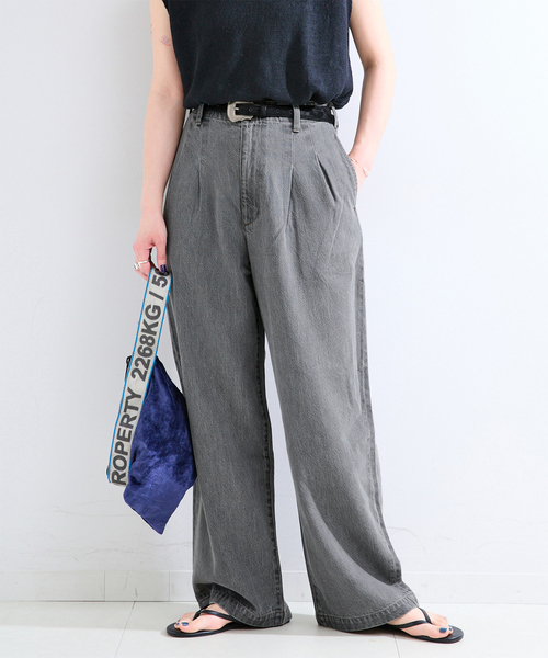 B.C STOCK（ベーセーストック）の「《追加3》ウォッシャブル / DU JOUR/デュ ジュール TROUSER JEAN（その他パンツ・レディース・ネイビー/チャコールグレー/ブルー系その他・36/38）」の2枚目の写真