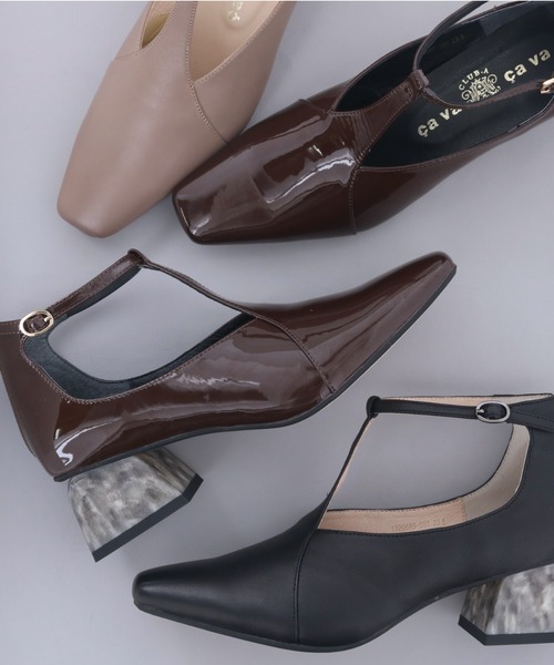 cava cava（サヴァサヴァ）の「ネックTストラップパンプス　1320685（パンプス・レディース・ブラック/グレイッシュベージュ/ボルドー・23cm/23.5cm/24cm/24.5cm/22.5cm）」の9枚目の写真