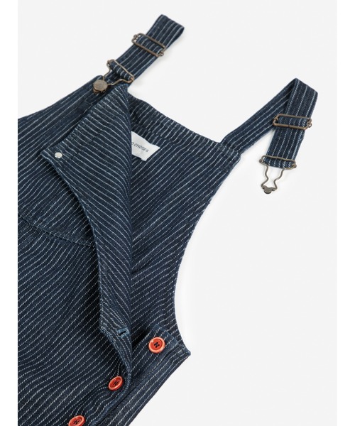 BOBO CHOSES(ボボショーズ)の「Denim stripe dungaree(サロペット/オーバーオール・レディース・ネイビー・S/M/L/XS/XL)」の4枚目の写真