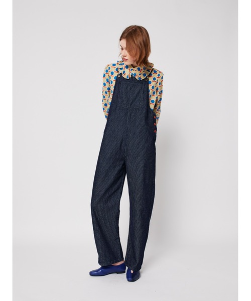 BOBO CHOSES(ボボショーズ)の「Denim stripe dungaree(サロペット/オーバーオール・レディース・ネイビー・S/M/L/XS/XL)」の6枚目の写真