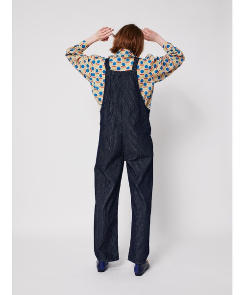 BOBO CHOSES(ボボショーズ)の「Denim stripe dungaree(サロペット/オーバーオール・レディース・ネイビー・S/M/L/XS/XL)」の7枚目の写真