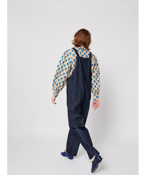 BOBO CHOSES(ボボショーズ)の「Denim stripe dungaree(サロペット/オーバーオール・レディース・ネイビー・S/M/L/XS/XL)」の8枚目の写真