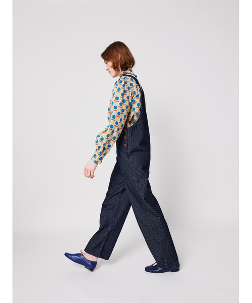 BOBO CHOSES(ボボショーズ)の「Denim stripe dungaree(サロペット/オーバーオール・レディース・ネイビー・S/M/L/XS/XL)」の9枚目の写真