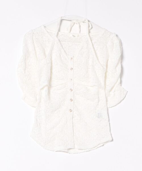 apres jour(アプレジュール)の「レイヤード風レーストップス(Tシャツ/カットソー・レディース・ブラック/オフホワイト・X-LARGE/フリー)」の14枚目の写真