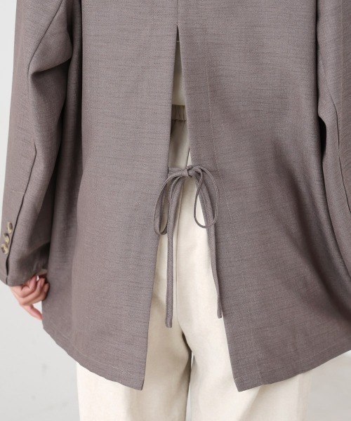 Bab（バブ）の「バックリボンダブルジャケット（テーラードジャケット・レディース・グレイッシュベージュ/モカ/ブラック・M）」の5枚目の写真