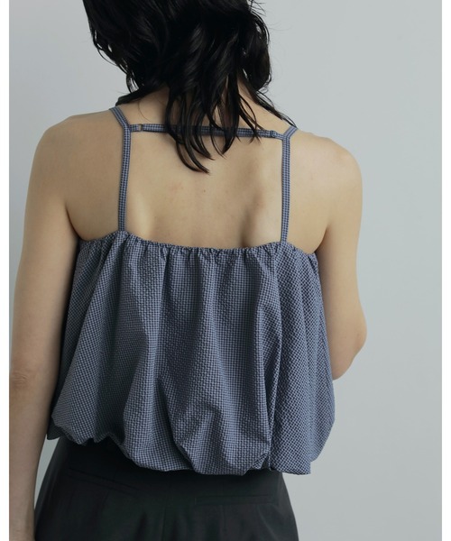 anuke（アンヌーク）の「Backopen Balloon Camisole（キャミソール・レディース・ブルー/ブラウン・FREE）」の7枚目の写真