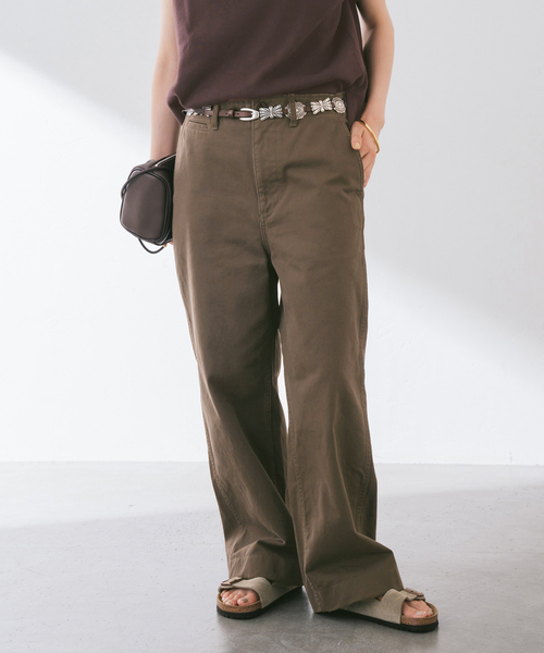FRAMeWORK(フレームワーク)の「≪追加≫OVER SIZED CHINO パンツ(チノパンツ・レディース・ホワイト/ブラウン/ベージュ・36/38/40)」の11枚目の写真