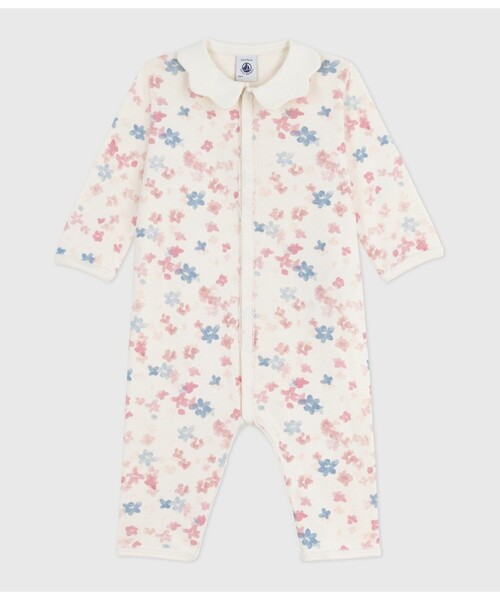 PETIT BATEAU(プチバトー)の「足なしロンパース(ロンパース・キッズ・ホワイト系その他・3MONTH/6MONTH/12MONTH)」の1枚目の写真