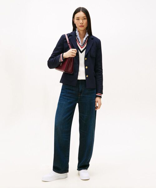 TOMMY HILFIGER(トミーヒルフィガー)の「プントトーナルクレストスリムブレザー(その他アウター・レディース・ネイビー・34inch/32inch/36inch)」の4枚目の写真