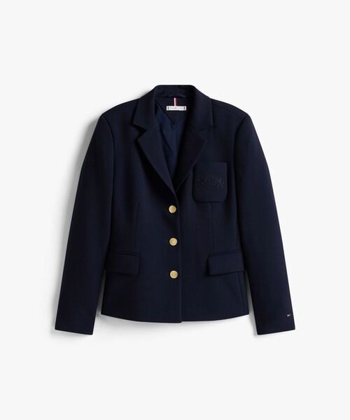 TOMMY HILFIGER(トミーヒルフィガー)の「プントトーナルクレストスリムブレザー(その他アウター・レディース・ネイビー・34inch/32inch/36inch)」の2枚目の写真