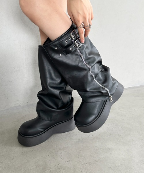 セール】ヴィンテージカバーロングブーツ（ブーツ）｜Bamm（バム）の