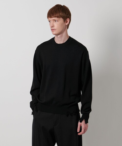LOEFF>ダメージ クルーネック プルオーバー UNISEX(ニット/セーター LOEFF>ダメージ クルーネック プルオーバー UNISEX(ニット/セーター