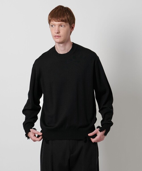 LOEFF＞ダメージ クルーネック プルオーバー UNISEX（ニット