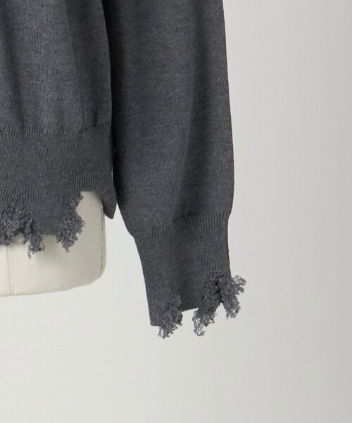 LOEFF＞ダメージ クルーネック プルオーバー UNISEX（ニット/セーター