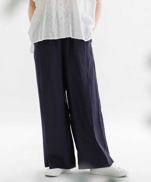 nop de nodノップドゥノッド　ポムパンツ　ゆったりテーパードパンツ　黒 nop de nodノップドゥノッド ポムパンツ ゆったりテーパード