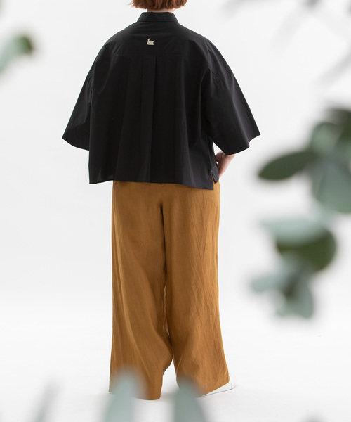 nop de nod(ノップドゥノッド)の「HEMPプリーツタックワイドパンツ(その他パンツ・レディース・キャメル/ブラック/ネイビー・M)」の9枚目の写真