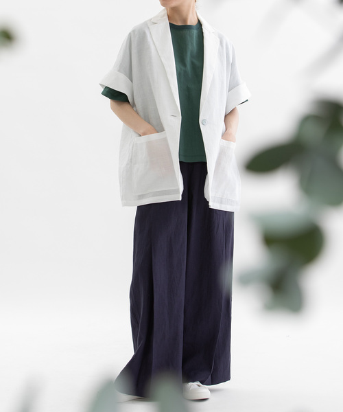 nop de nod(ノップドゥノッド)の「HEMPプリーツタックワイドパンツ(その他パンツ・レディース・キャメル/ブラック/ネイビー・M)」の13枚目の写真