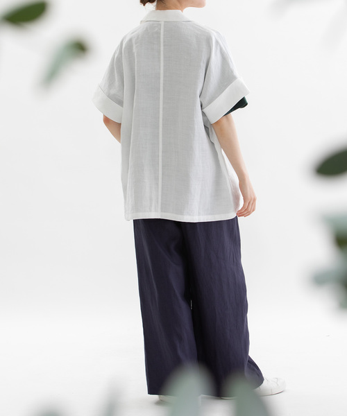 nop de nod(ノップドゥノッド)の「HEMPプリーツタックワイドパンツ(その他パンツ・レディース・キャメル/ブラック/ネイビー・M)」の15枚目の写真