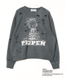 DISCOVERED | PEANUTSxDISCOVERED DAMAGE PIGMENT DYED SWEAT(スウェット)