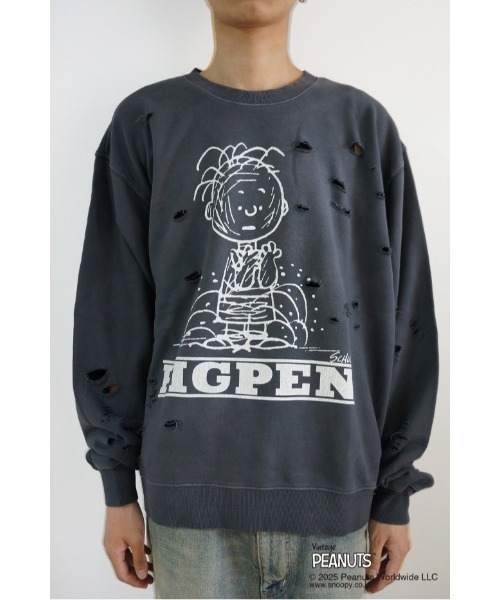 DISCOVERED(ディスカバード)の「PEANUTSxDISCOVERED DAMAGE PIGMENT DYED SWEAT(スウェット・メンズ・ブラック系その他2/ブラック系その他3/ブラック系その他・LARGE/SMALL)」の20枚目の写真