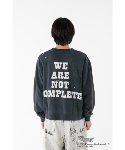 DISCOVERED(ディスカバード)の「PEANUTSxDISCOVERED DAMAGE PIGMENT DYED SWEAT(スウェット・メンズ・ブラック系その他2/ブラック系その他3/ブラック系その他・LARGE/SMALL)」の17枚目の写真