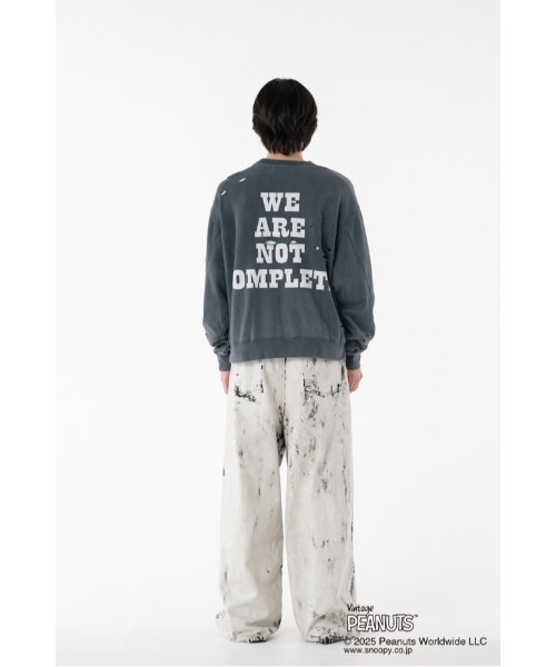 DISCOVERED(ディスカバード)の「PEANUTSxDISCOVERED DAMAGE PIGMENT DYED SWEAT(スウェット・メンズ・ブラック系その他2/ブラック系その他3/ブラック系その他・LARGE/SMALL)」の5枚目の写真