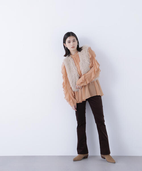 NATURAL BEAUTY BASIC（ナチュラルビューティーベーシック）の「◇ブーツカットコーデュロイパンツ（その他パンツ・レディース・ブラック/ダークブラウン・MEDIUM/P/S）」の17枚目の写真