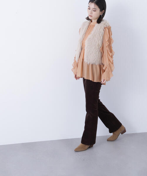 NATURAL BEAUTY BASIC（ナチュラルビューティーベーシック）の「◇ブーツカットコーデュロイパンツ（その他パンツ・レディース・ブラック/ダークブラウン・MEDIUM/P/S）」の18枚目の写真