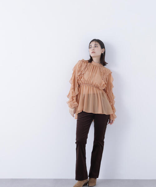 NATURAL BEAUTY BASIC（ナチュラルビューティーベーシック）の「◇ブーツカットコーデュロイパンツ（その他パンツ・レディース・ブラック/ダークブラウン・MEDIUM/P/S）」の19枚目の写真