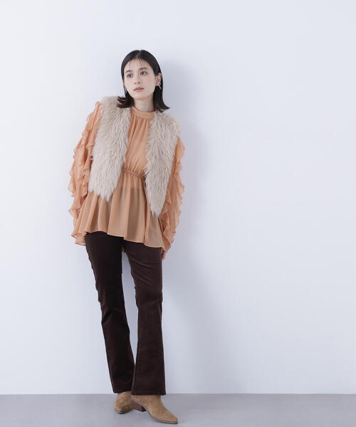 NATURAL BEAUTY BASIC（ナチュラルビューティーベーシック）の「◇ブーツカットコーデュロイパンツ（その他パンツ・レディース・ブラック/ダークブラウン・MEDIUM/P/S）」の20枚目の写真