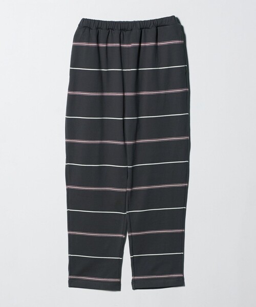 6(ロク)の「<6(ROKU)>コットン ワイド ボーダー イージーパンツ(その他パンツ・レディース・ダークグレー/オフホワイト・36/38)」の2枚目の写真