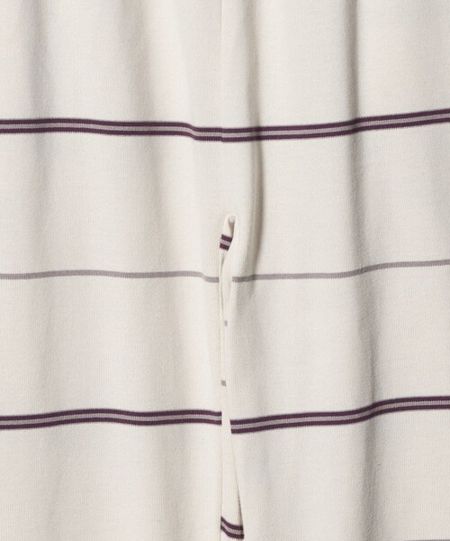 6(ロク)の「<6(ROKU)>コットン ワイド ボーダー イージーパンツ(その他パンツ・レディース・ダークグレー/オフホワイト・36/38)」の10枚目の写真