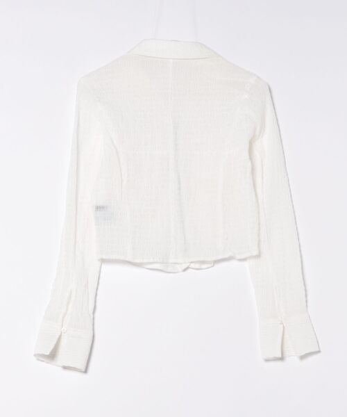 Heather（ヘザー）の「フロントシャーリングZIPシャツ　581600（シャツ/ブラウス・レディース・ブラック/オフホワイト/ブラック系その他・FREE）」の14枚目の写真